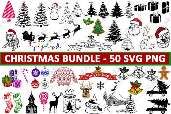 Christmas Bundle SVG PNG Cut File Xmas Graphics Review