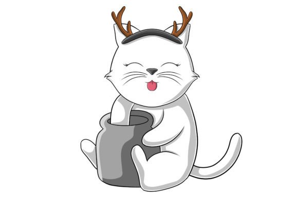 Christmas Character Cat Illustration: Graphics Review