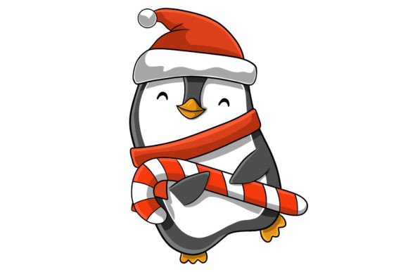 Christmas Character Penguin Illustration: Graphics Review