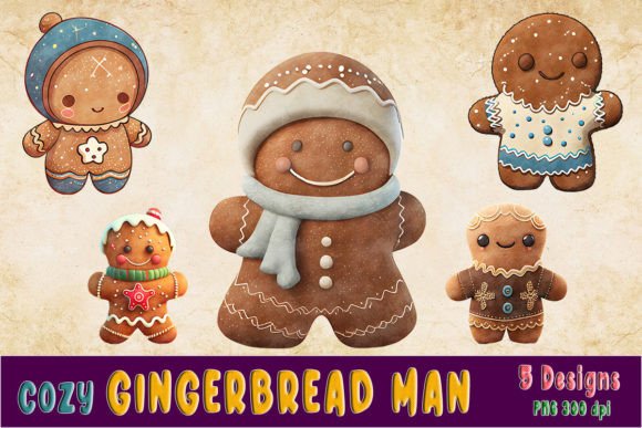 Christmas Cozy Gingerbread Man Clipart Review