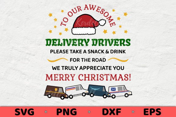 Christmas Delivery Driver SnackThank You Graphics Review