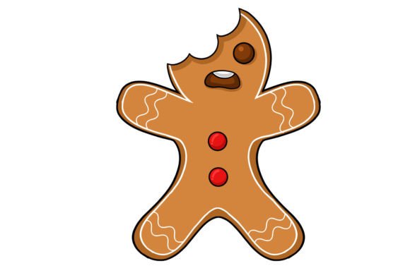Christmas Gingerbread Man Illustration: Graphics Review