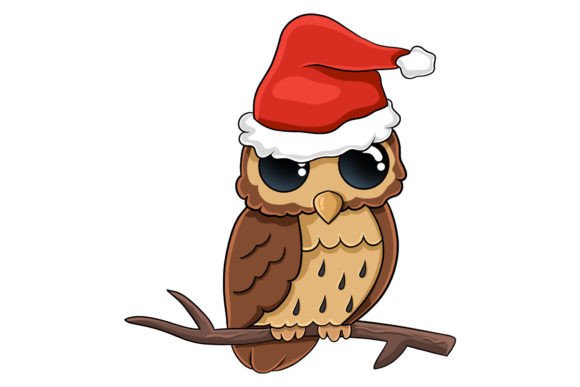 Christmas Owl Vector Illustration: Graphics for Editorial Use