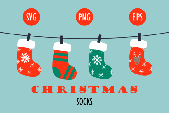 Christmas Socks Svg Graphics and Illustrations Review