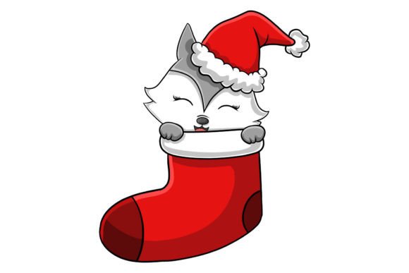 Christmas Wolf Vector Illustration: Graphics & Illustrations Review