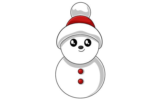 Cute Christmas Character Snowman Graphics & Illustrations