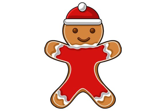 Cute Christmas Gingerbread Man Graphics & Illustrations