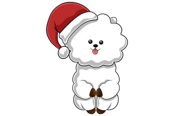 Cute Christmas Sheep Character: Graphics & Illustrations