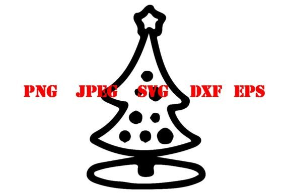 Doodle Christmas Tree SVG: Editorial Graphics & Illustrations