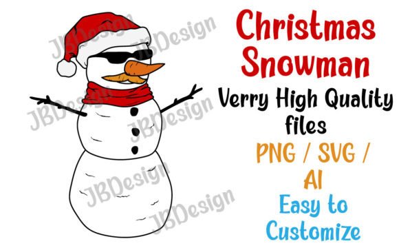 Funny Christmas Snowman Father Graphics & Illustrations