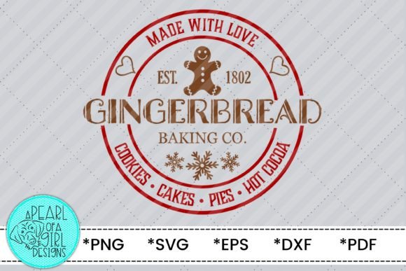 Gingerbread Baking Co. Christmas SVG Graphics & Illustrations