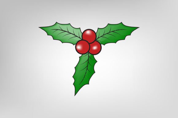 Holly Berry Christmas Theme Vector Graphics & Illustrations