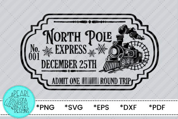 North Pole Express Christmas SVG: Graphics & Illustrations