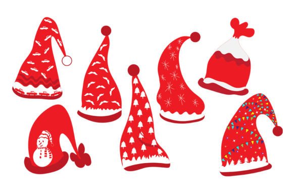 Set of Red Christmas Hats: Graphics & Illustrations Review