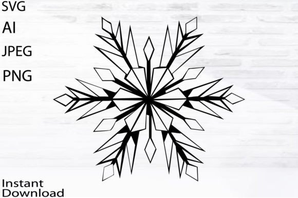 Snowflake Christmas SVG Cut Files: Editorial Graphics