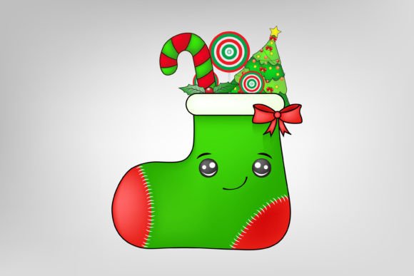 Watercolor Christmas Cute Sock: Graphics & Illustrations Review